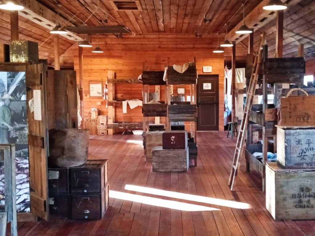 View from the inside of the Chinese Bunkhouse