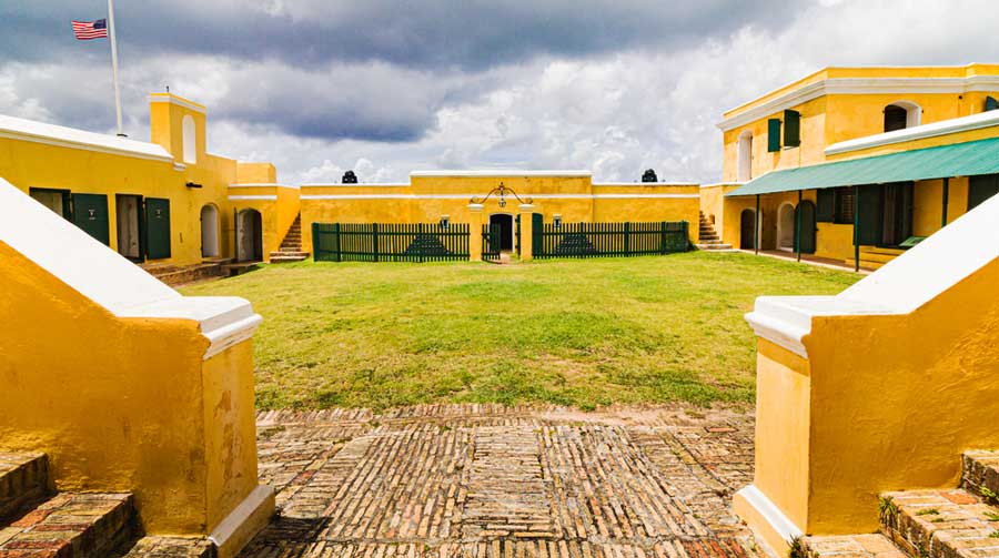 View from the entrance of Fort Christiansted