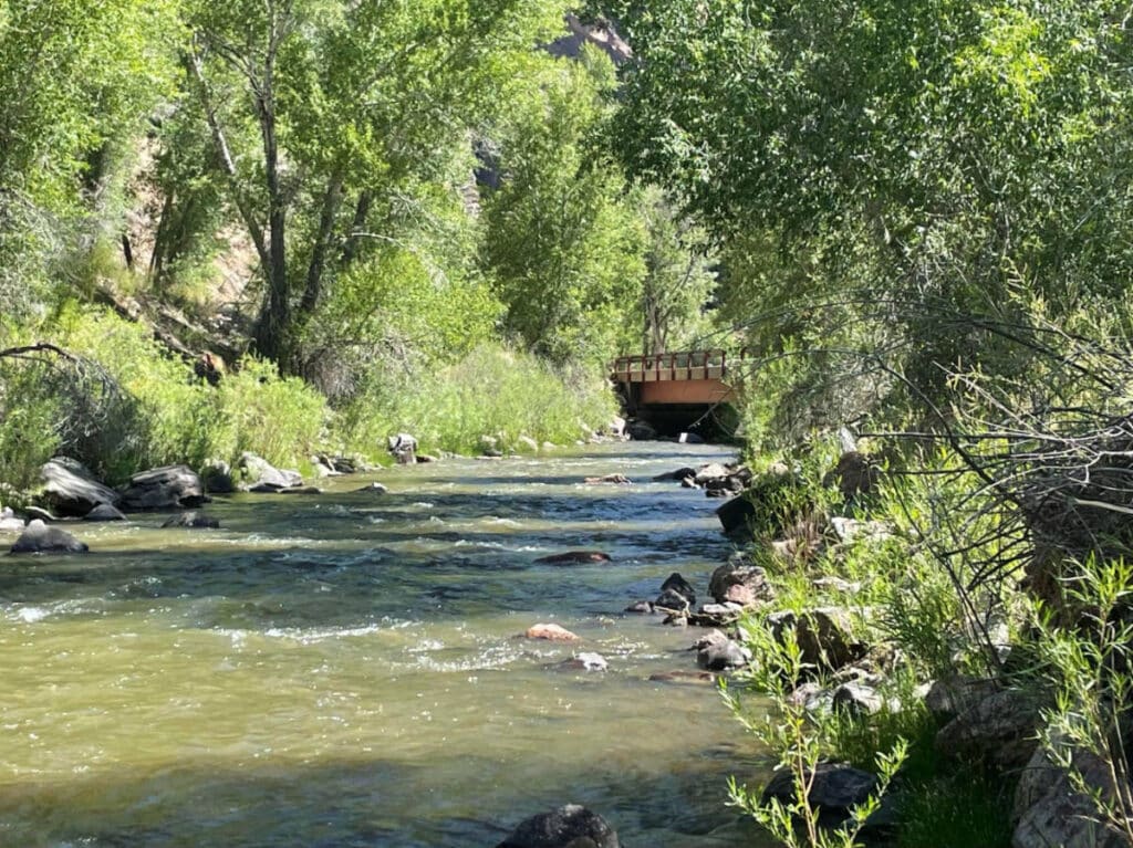 Water flowing at the Cimarron River