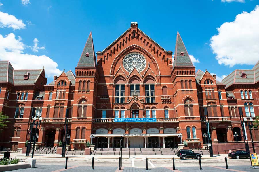 View of the Cincinnati Music Hall from the outside