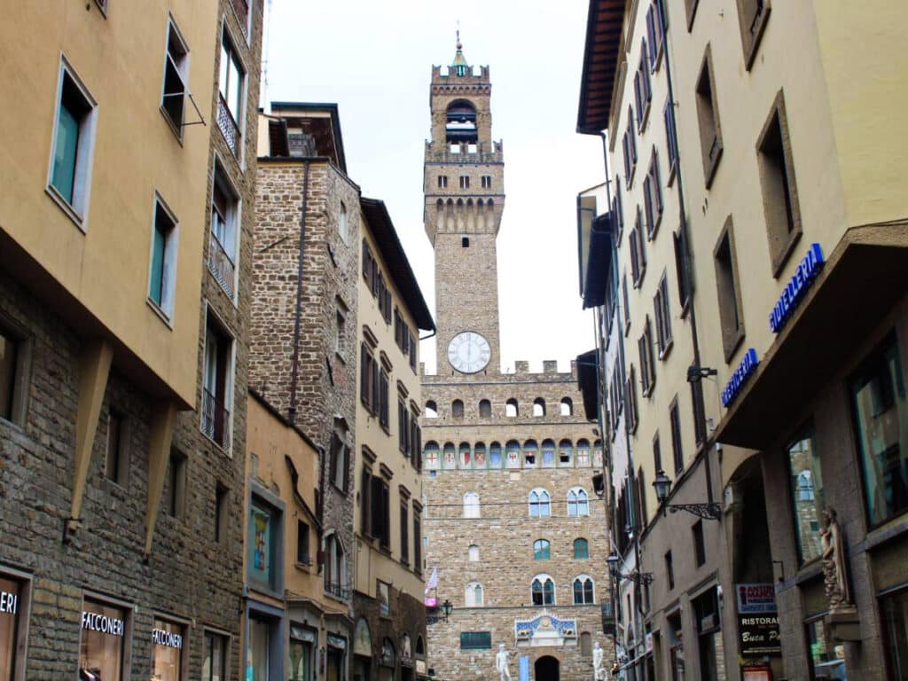 View of the landmarks and buildings around the City Center of Florence