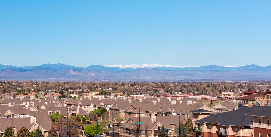 Overlooking view of houses near Civic Green Park