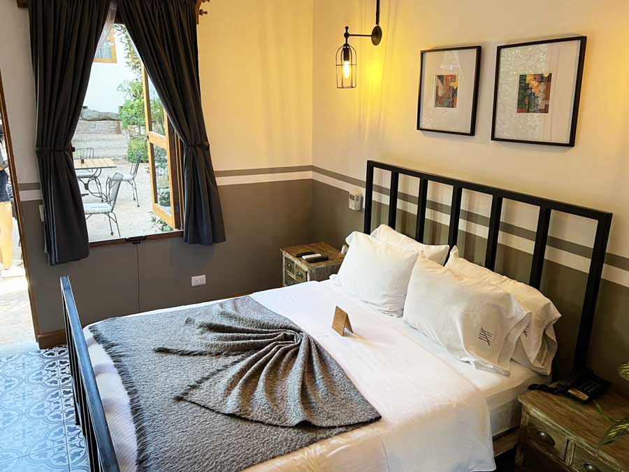 View of a bed in Clandestino Hotel Recreo
