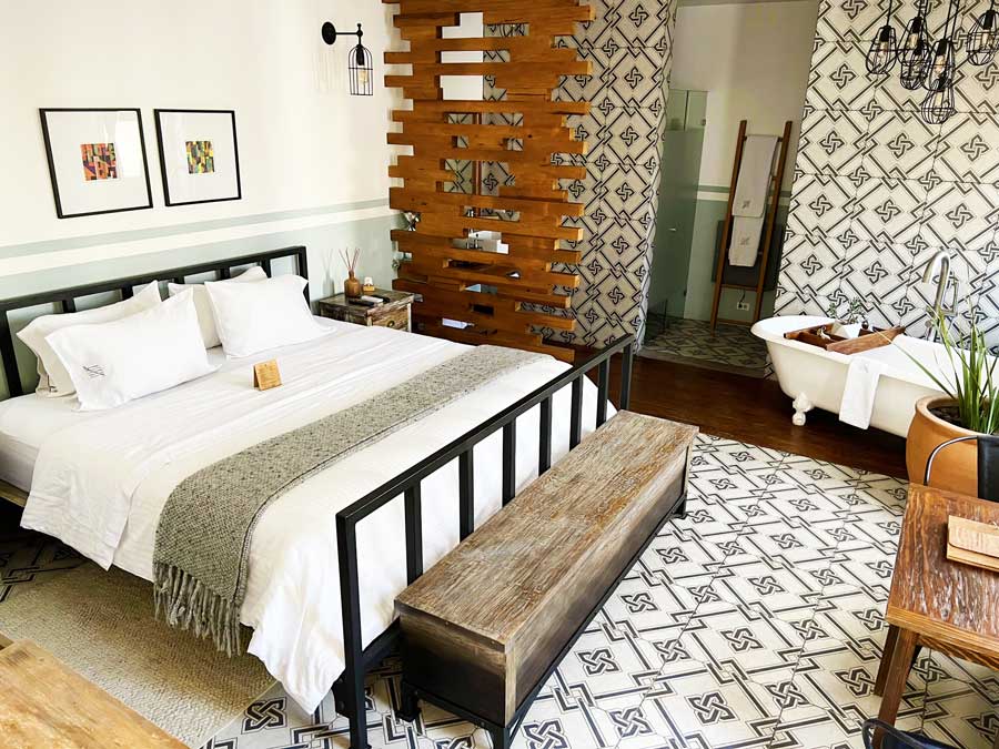 View of the bedroom in Clandestino Hotel Recreo