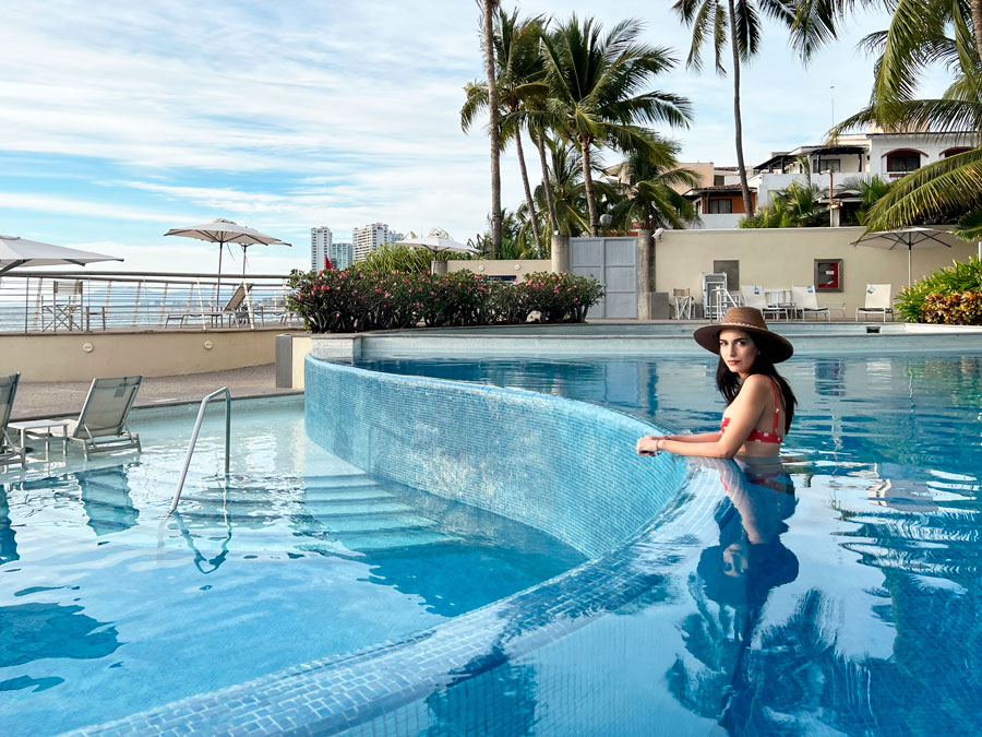 Clara on the Sunset Plaza Beach Resort's pool