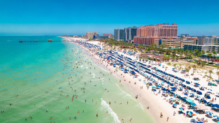 Aerial view of Clearwater Beach