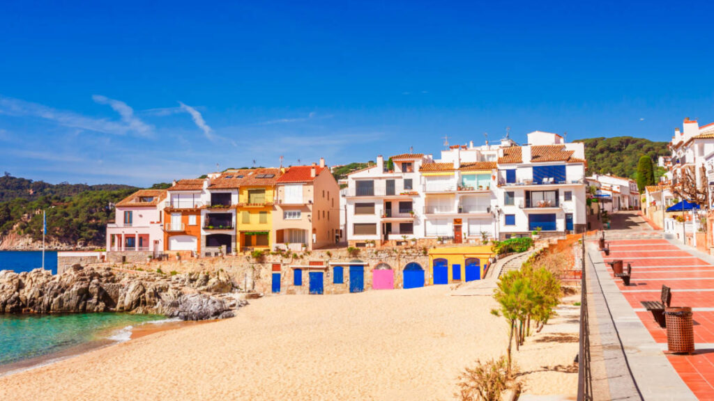 Panoramic view of the beautiful coastal town of Calella de Palafrugell