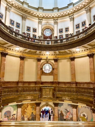 View of the intricate interior of the Colorado Capitol