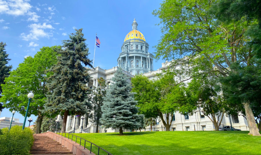 View of the Colorado State Capitol Building from the outside