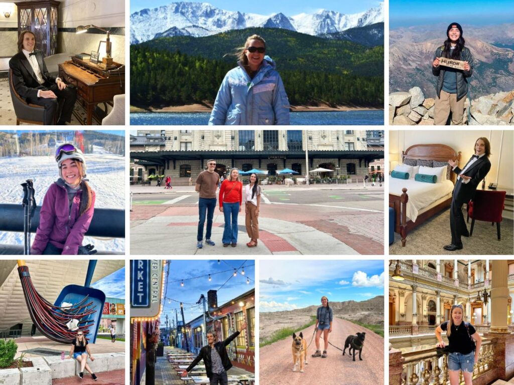 A photo collage of Colorado writers