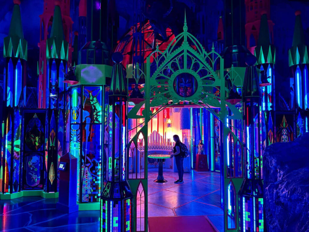 View inside the colorful Eemia Cathedral