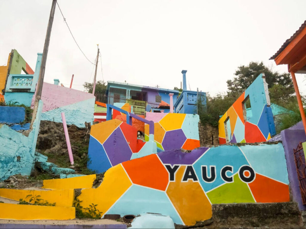 View of the colorful Yauco mural