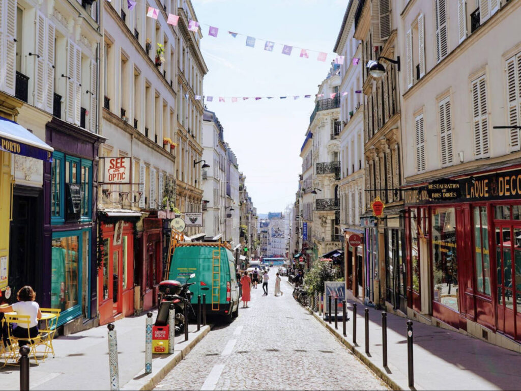 View from a colorful streets of Montmarte