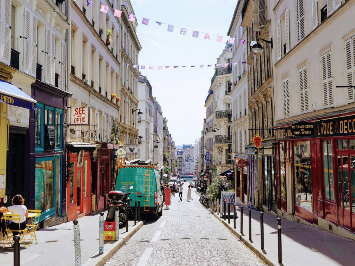 View from a colorful streets of Montmarte