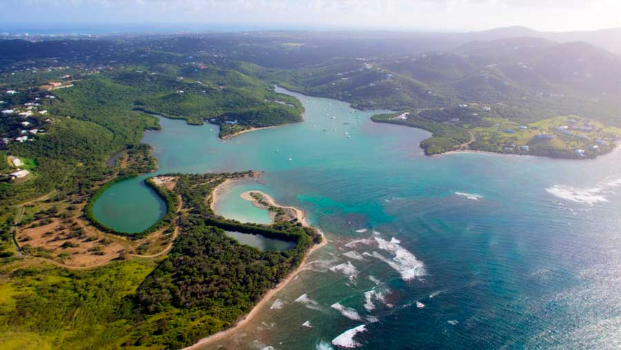 Aerial view of the Columbus Landing Site