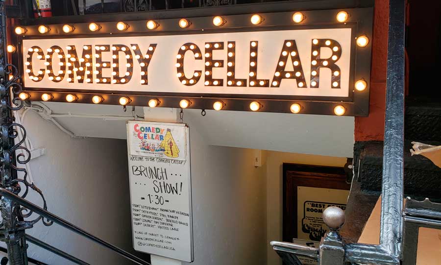 View of the entrance going to Village Underground Comedy Cellar