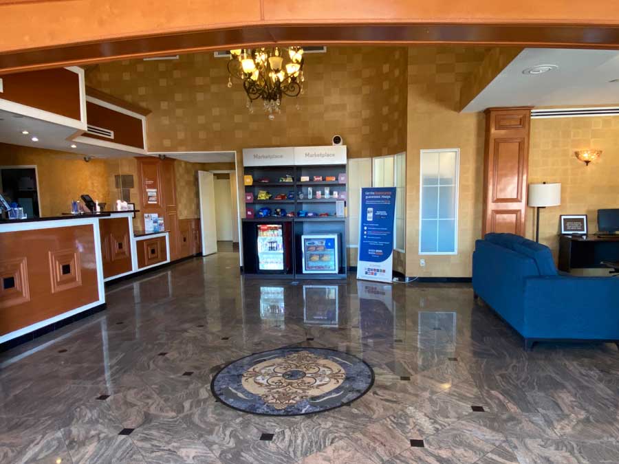 View from the inside of Comfort Suites