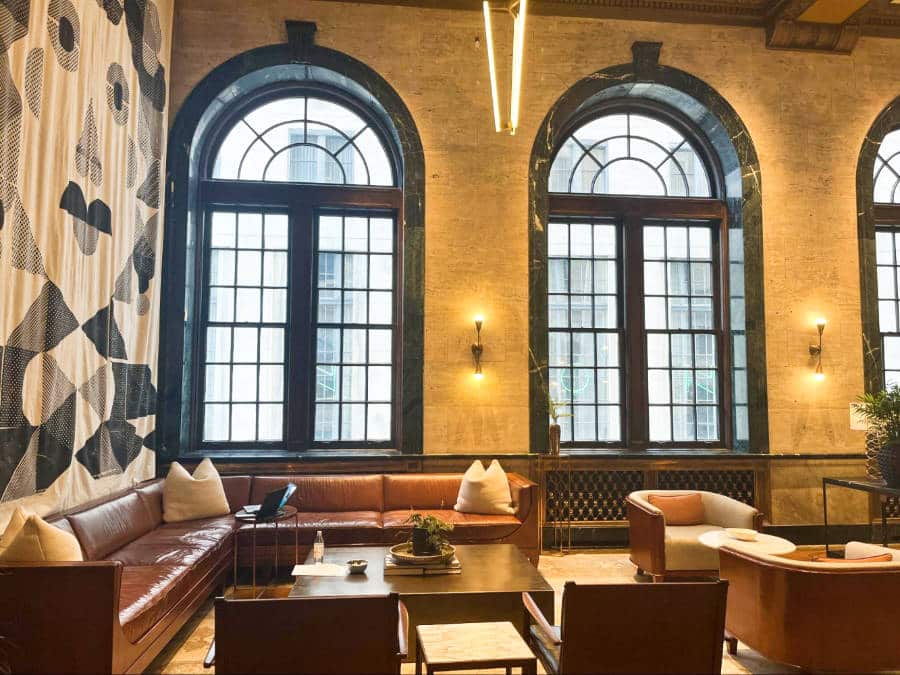 The common area of the Noelle Hotel