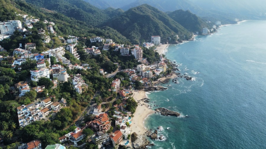 Aerial view of the Conchas Chinas