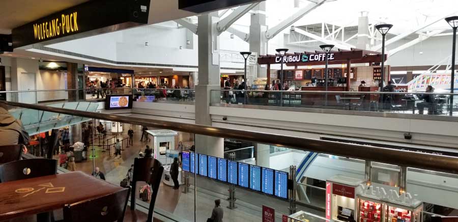 View from the Concourse B at the Denver International Airport