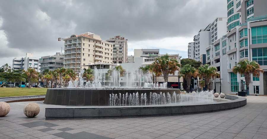 View of a water fountain in Condado Area