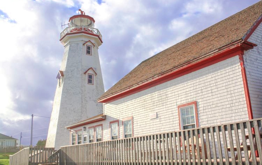 View of the East Point Lighthouse during a sunny day