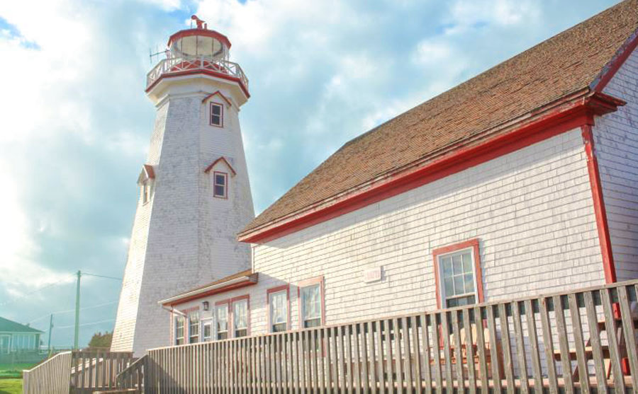 The East Point Lighthouse during a hot sunny day