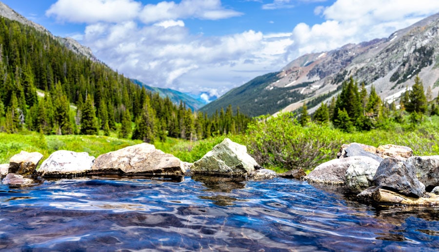 Scenic view of the nature from Conundrum Hot Springs