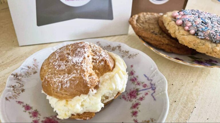 A pastry dessert from Azucar Bakery and cookies from Happy Bakery