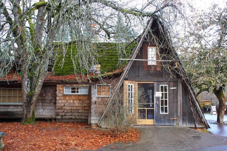 A mossy shop in Coombs, Vancouver Island
