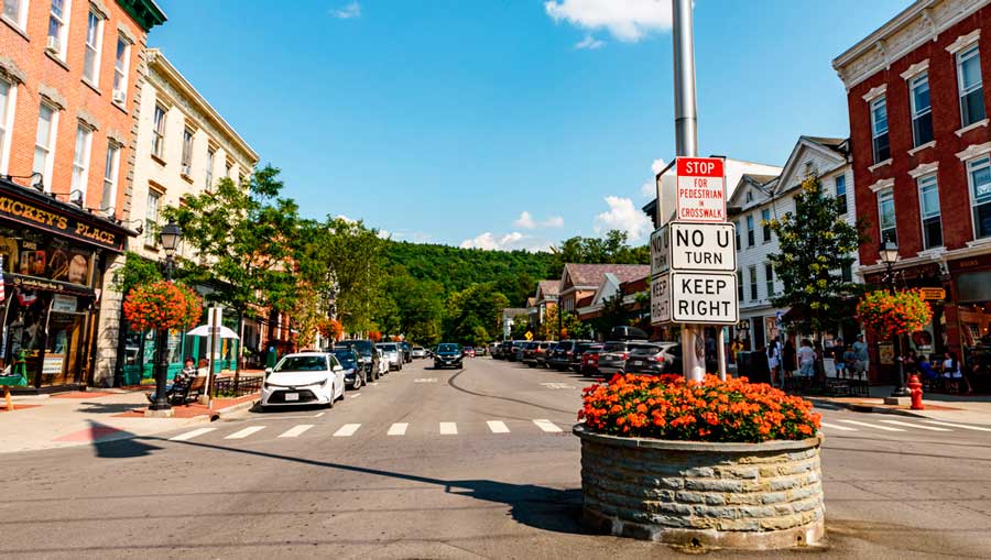 View of the main street in Cooperstown