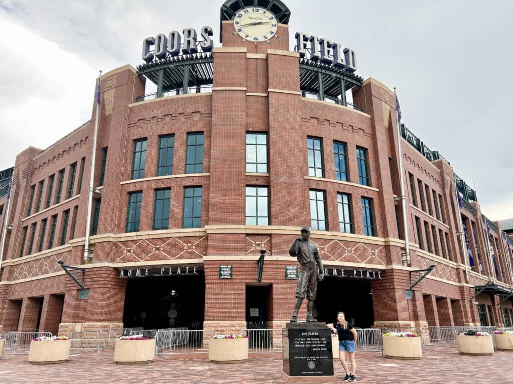 The author, Laura Falin outside the Coors Field