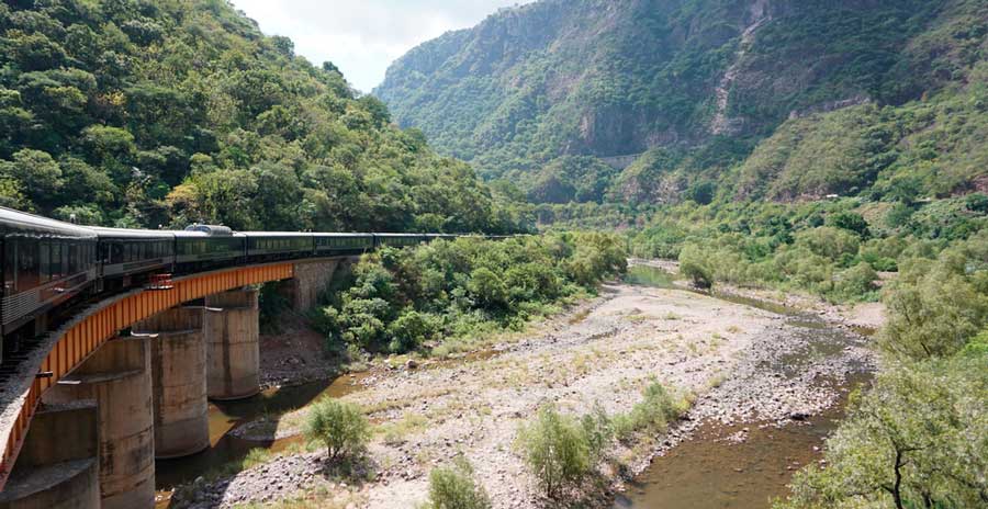 A train passing by Copper Canyon