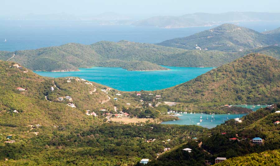 Overlooking view of Coral Bay in St. John