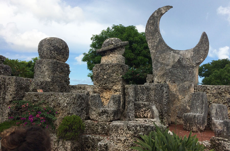View of coral castle in Homestead Florida Planets