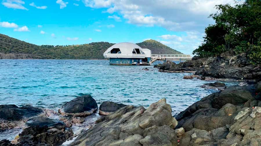 The Coral World from afar in St. Thomas