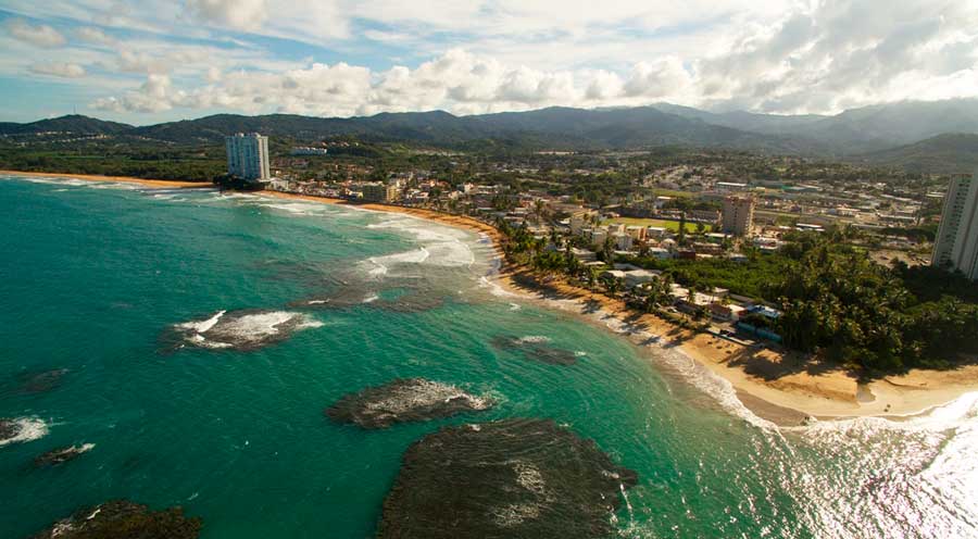 Aerial view of the Costa Azul Beach