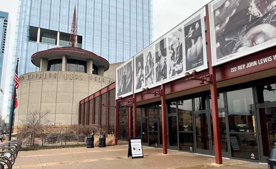 View of the Country Music Hall of Fame and Museum building from the outside