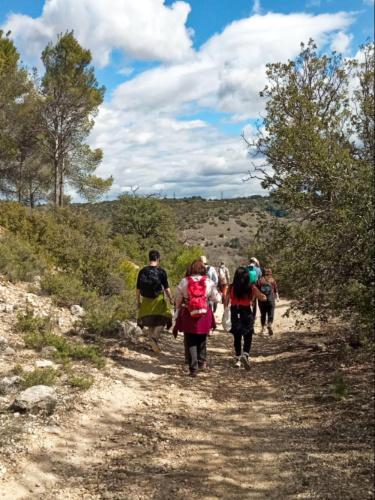 A group of hikers at the countryside of Madrid