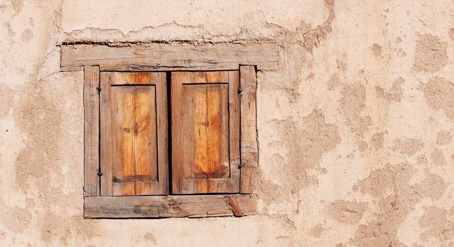 View of a window at the Couse-Sharp Historic Site