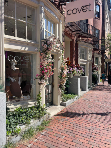 The Covet shop from the outside in Beacon Hill