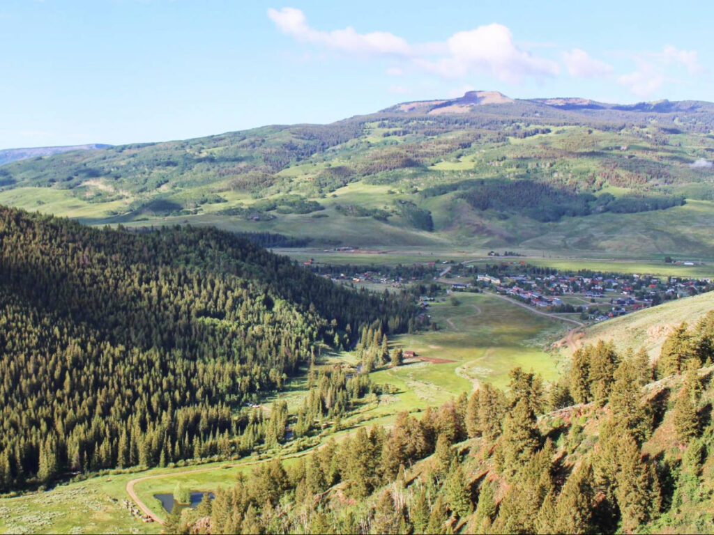 Overlooking view of the Crested Butte South