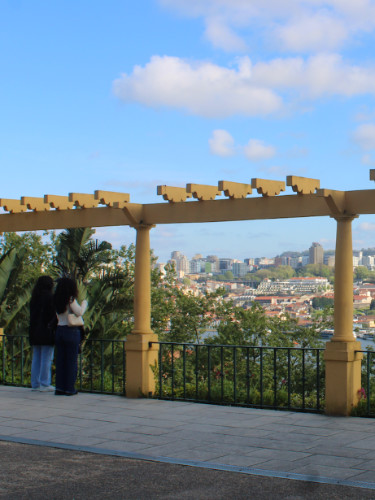 Visitors admiring the view at Cristal Palace Gardens