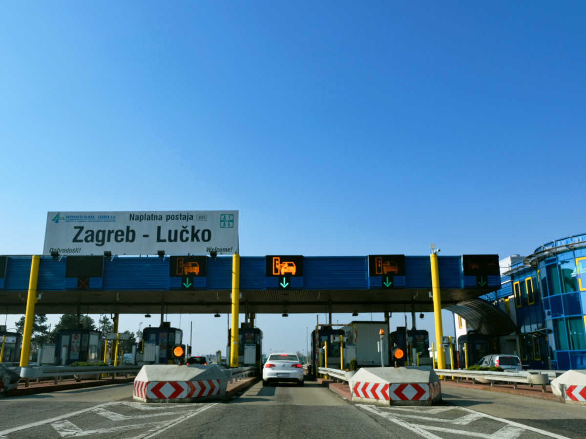 The toll gate in Croatian highway