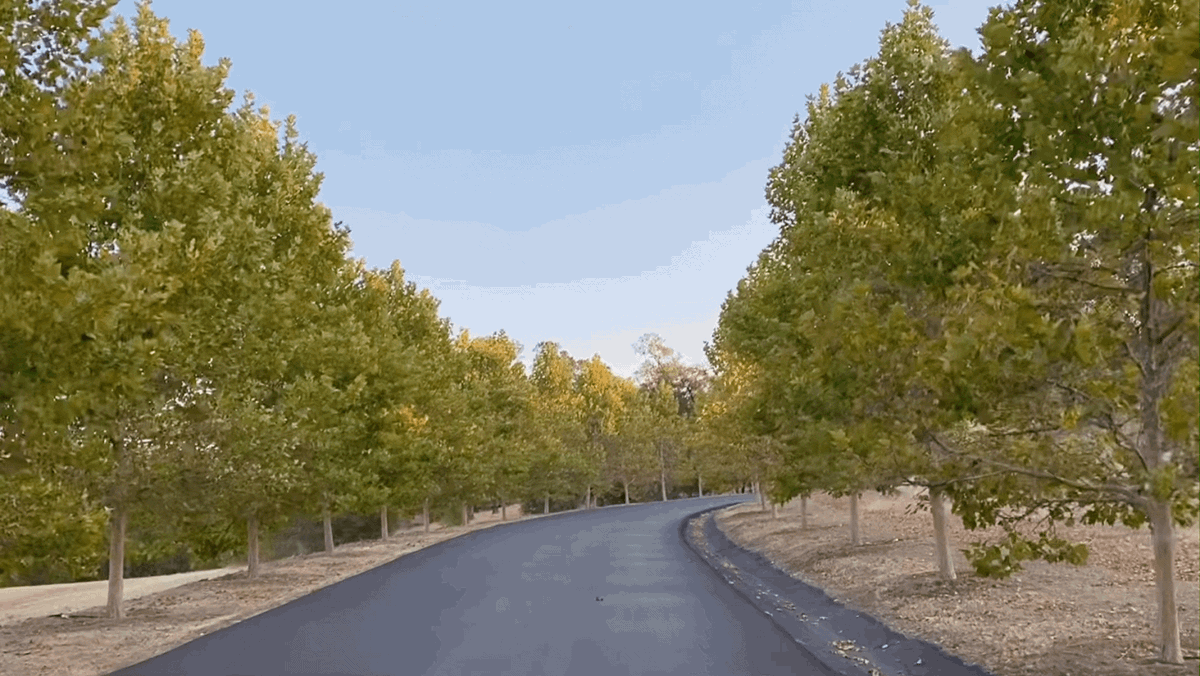 Driving along the West Dry Creek Road