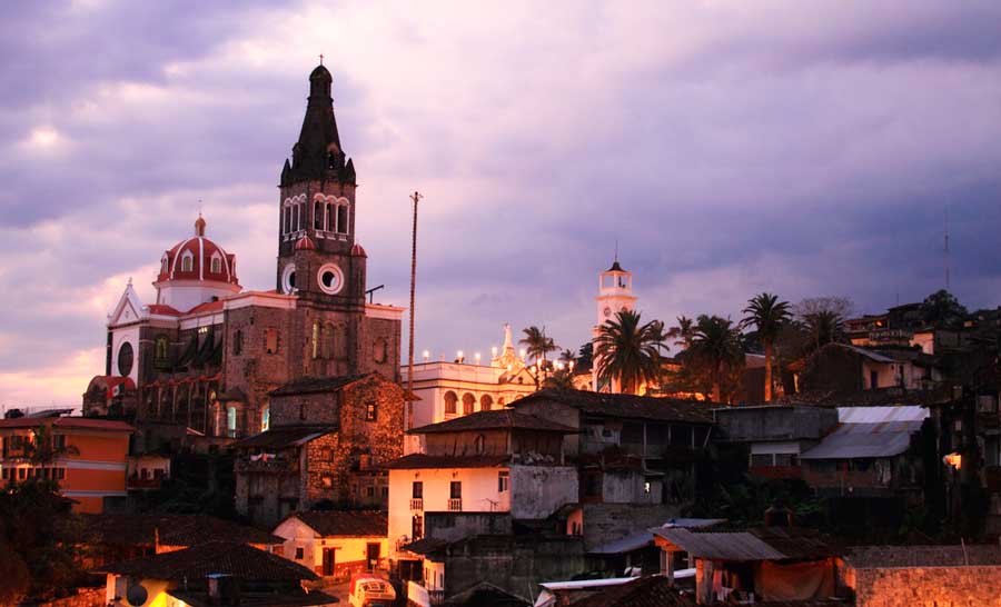 View of a church in Cuetzalan