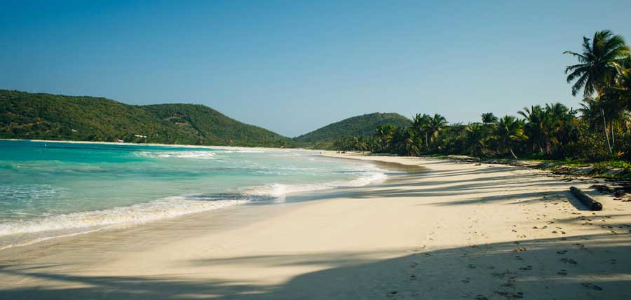 View of the shoreline in Culebra Island