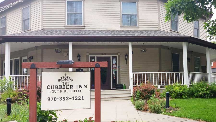 The Currier Inn in Greeley from the outside