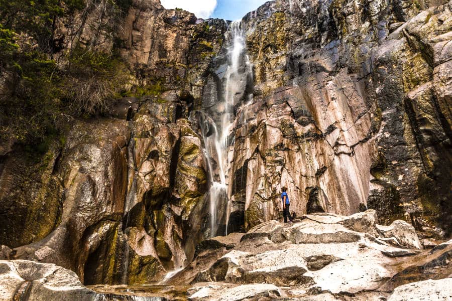 Feather-like waterfalls from the Copper Canyon in Mexico