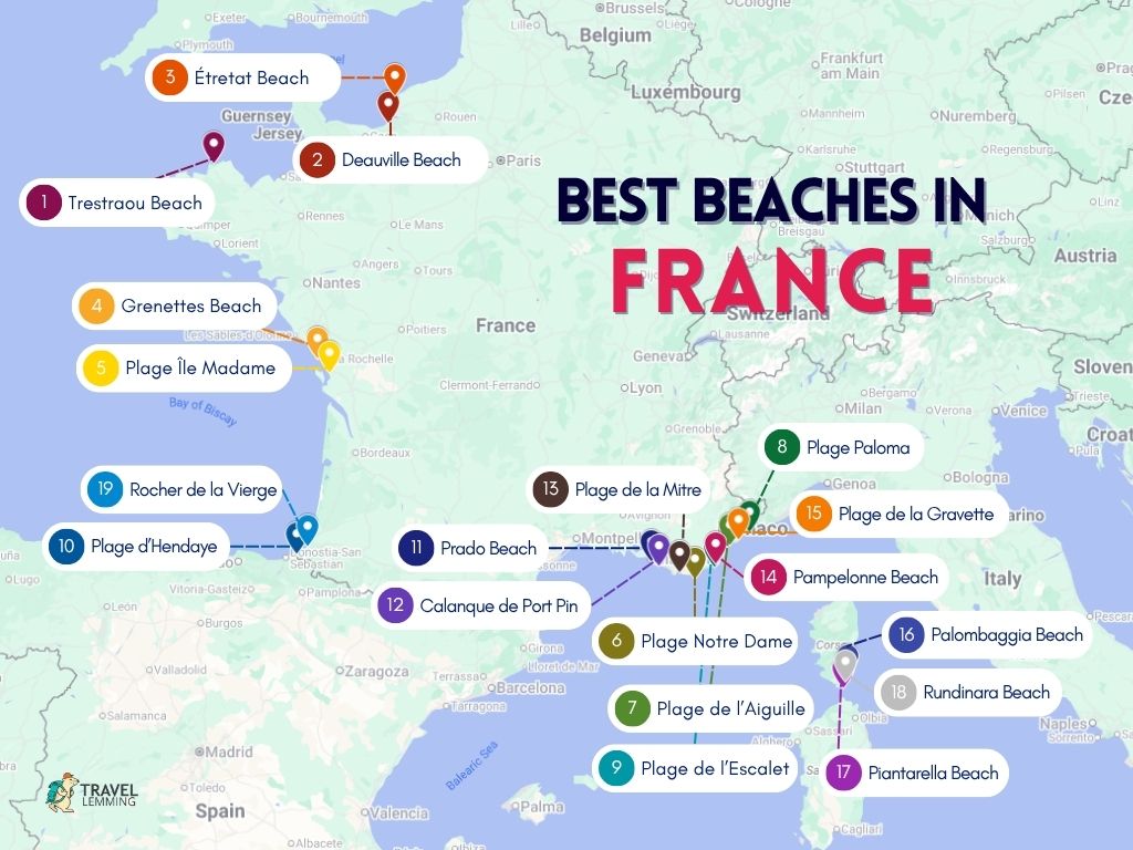 A custom map of the beaches in Puerto Rico